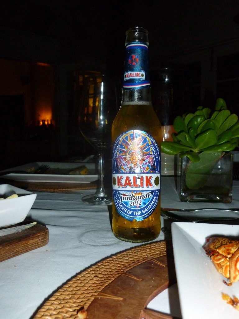 A cool local Bahamian beer called Kalic. 
